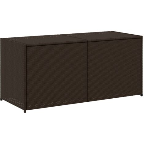 vidaXL Contenitore da Giardino Marrone 283L in Polyrattan (1/5)