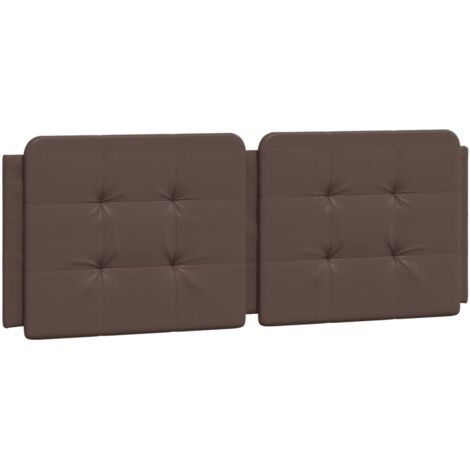 vidaXL Cuscino Testiera Zadar Marrone 120 cm in Similpelle