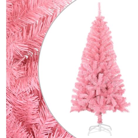 vidaXL Albero di Natale Artificiale Sottile con Base Rosa 150 cm PVC