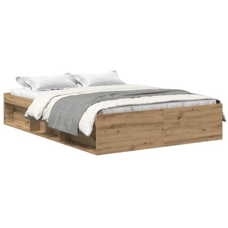 vidaXL Giroletto senza Materasso Rovere Artigianale 120x190cm (1/5)