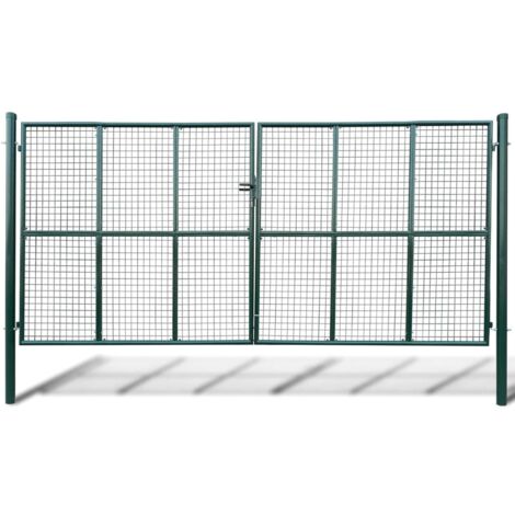 vidaXL Cancello da giardino in rete 415x175 cm