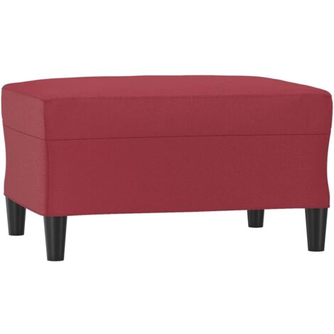 vidaXL Poggiapiedi Rosso Vino 70x55x41 cm in Similpelle