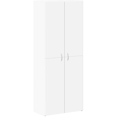 vidaXL Schedario Bianco 60x32x153 cm in Truciolato