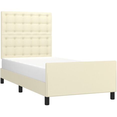 Giroletto con Testiera Crema 80x200 cm in Similpelle vidaXL (1/5)