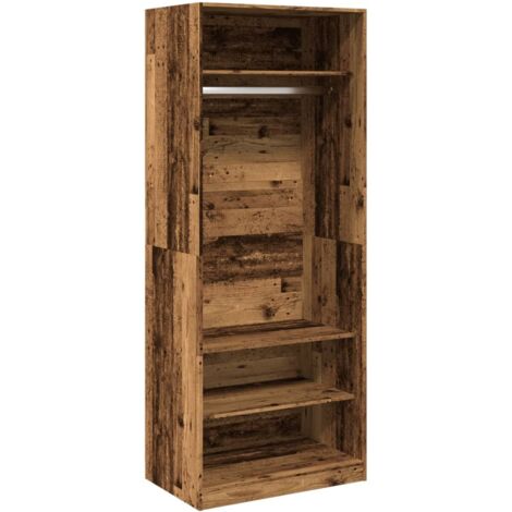 vidaXL Armadio Legno Antico 80x50x200 cm in Legno Multistrato