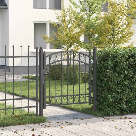 vidaXL Cancello per recinzione con blocco Grigio 100 x 100 cm