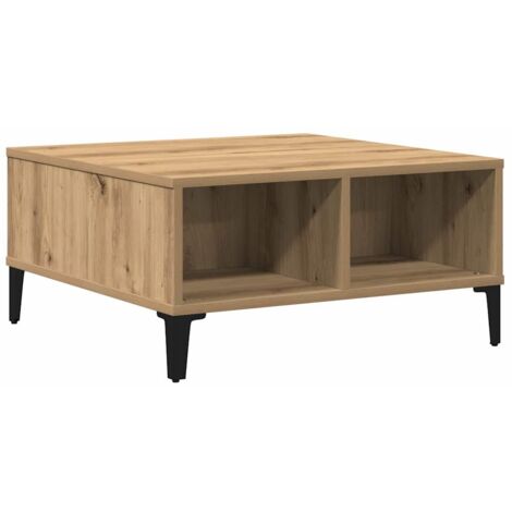 vidaXL Tavolino da salotto rovere artigianale 60 x 60 x 30 cm