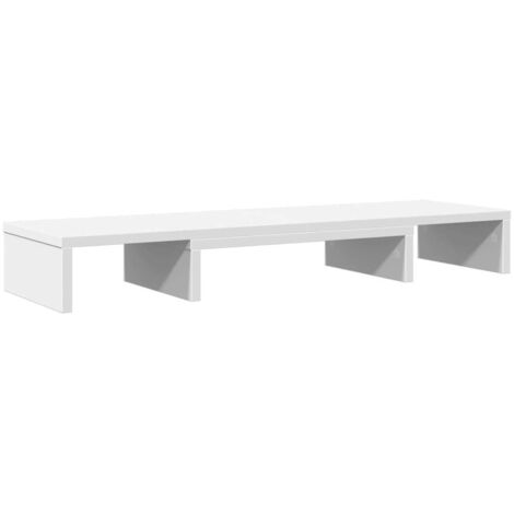 vidaXL Supporto Monitor Regolabile Bianco 80x24x10,5 cm in Truciolato