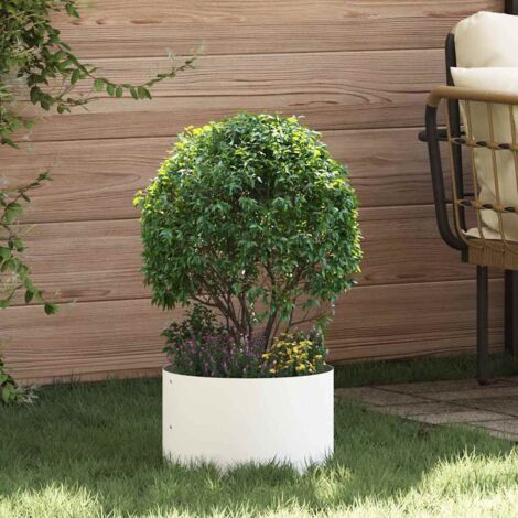 vidaXL Vaso da giardino Bianco 30 x 30 x 20 cm