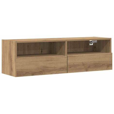 vidaXL Mobile TV da parete rovere artigianale 100 x 30 x 30 cm