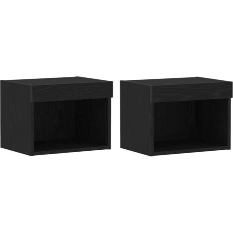vidaXL Set mobile TV 2 pcs Rovere Nero 40 x 30 x 30 cm