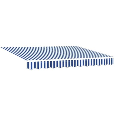 Telo di ricambio per tenda da sole Blu e bianco 350 x 200 cm vidaXL