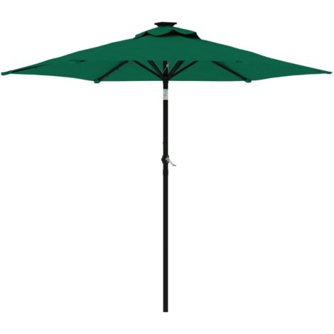 Ombrellone Giardino con Palo in Acciaio Verde 225x225x212 cm vidaXL