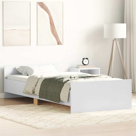 vidaXL Giroletto Bianco 100x200 cm in Legno Massello (1/5)