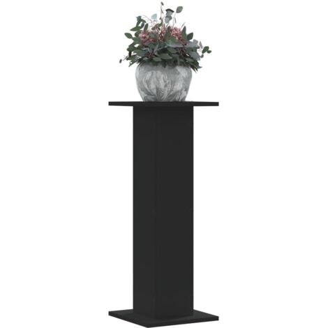 vidaXL Supporti per Piante 2 pz Neri 30x30x80 cm Legno Multistrato