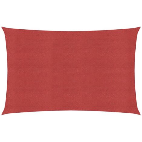 vidaXL Vela Parasole 160 g/m² Rossa 2,5x5 m in HDPE