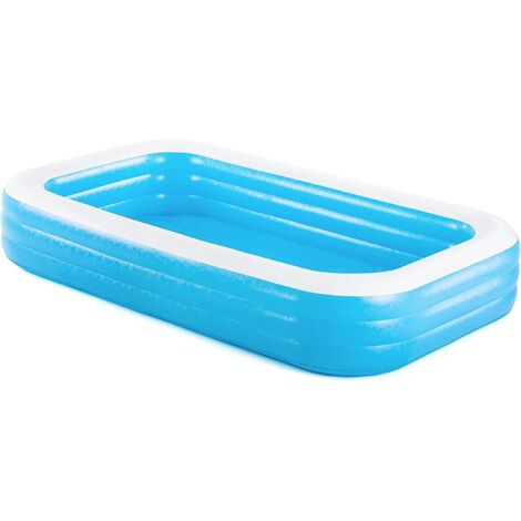Bestway – Piscina gonfiabile 305x183x56 cm – Vinile resistente 0,32 mm – Capacità 1161 L – Pareti laterali larghe – Con toppa di riparazione (1/10)