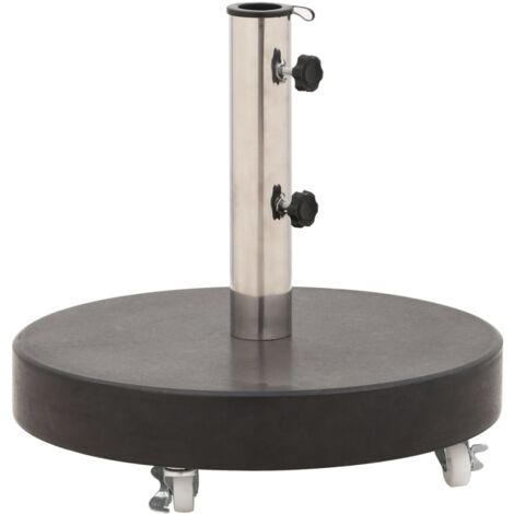 Base per Ombrellone in Granito 30 kg Circolare Nera vidaXL