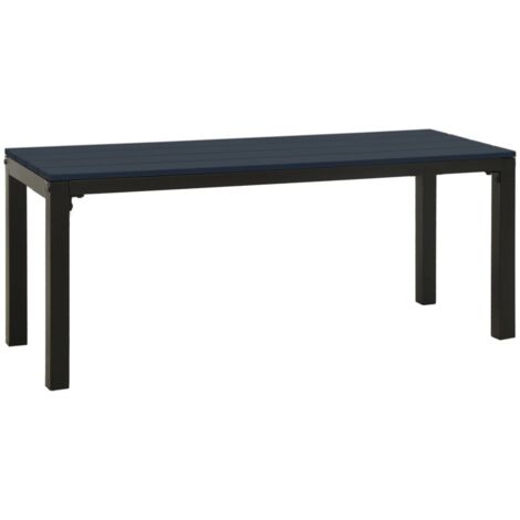Vidaxl – Panchina da giardino 110 cm nera in acciaio e WPC – Resistente agli agenti atmosferici – Massimo 110 kg per seduta – Assemblaggio richiesto (1/5)