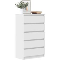 vidaXL Cassettiera Bianca 60x36x103 cm in Legno Multistrato