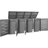 Copribidone per Spazzatura Singolo 69x77,5x112,5cm Acciaio Inox vidaXL