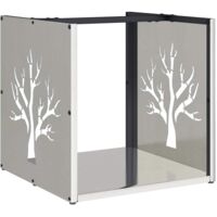 vidaXL Rastrelliera per Legna da Ardere 40x40x40 cm in Acciaio Inox