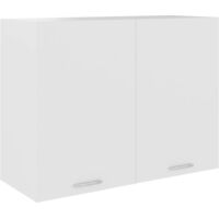 vidaXL Mobile Pensile “Lyon” Bianco 80x31x60 cm in Legno Multistrato