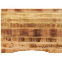vidaXL Piano Scrivania con Curva 110x80x2,5cm Massello Grezzo di Mango