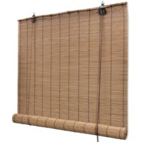 Tende a Rullo in Bambù Marrone 100x160 cm vidaXL
