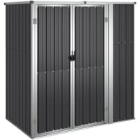 vidaXL Capanno per Attrezzi Antracite 161x89x161 cm Acciaio Zincato