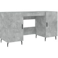 vidaXL Scrivania Grigio Cemento 140x50x75 cm in Legno Multistrato