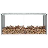 vidaXL Capannone da Giardino in Acciaio Zincato 330x92x153cm Grigio