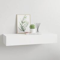 vidaXL Scaffale con Cassetti da Parete Bianco 60x23,5x10 cm in MDF