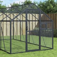 vidaXL Voliera Antracite 1,79x4x1,85 m in Alluminio