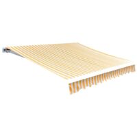 vidaXL Tendone Parasole in Tela Giallo Girasole e Bianco 3x2,5 m
