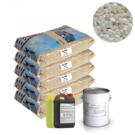 Moquette de pierre - Kit complet 8m² - Teinte : Blanc Sost