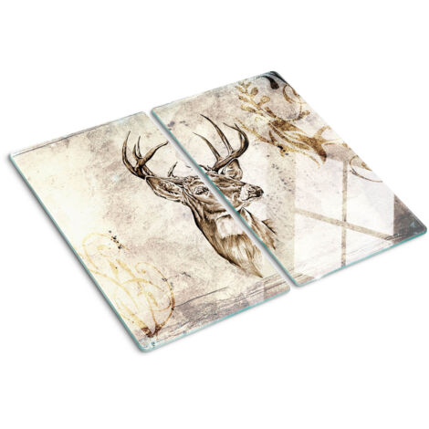 Protezione per piano cottura – Copertura vetro temperato - Tagliere vetro temperato – 2x30x52 cm - Cerf