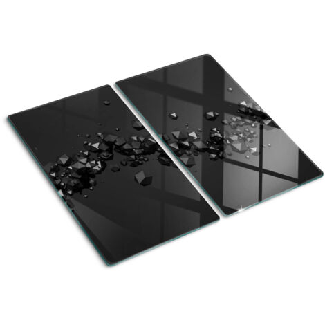 Protezione per piano cottura – Copertura vetro temperato - Tagliere vetro temperato – 2x30x52 cm - 3D