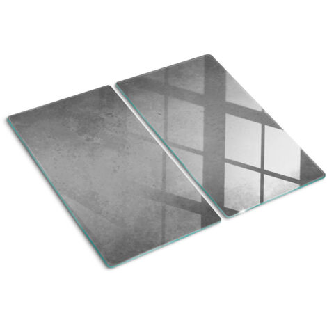 Protezione per piano cottura – Copertura vetro temperato - Tagliere vetro temperato – 2x30x52 cm - Béton