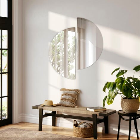 Specchio a Semicerchio di Design - Specchio da Parete - Specchio Decorativo - 1/2 Ø50 cm