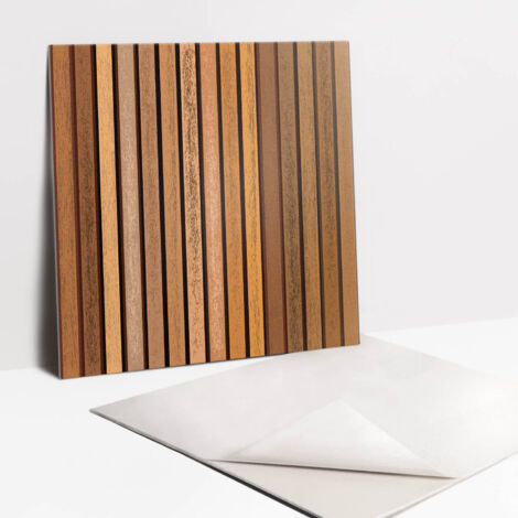 Pannelli da Parete Autoadesivi – Decorativi - Parete Piastrelle – 9 Pezzi Piastrelle – 9x30x30 cm - Doghe di Legno