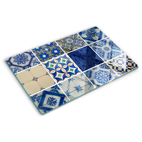 Protezione per piano cottura – Copertura vetro temperato - Tagliere vetro temperato – 80x52 cm - Carrelage