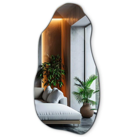 Specchio da Bagno – 45x90 cm - Irregolare Specchio Decorativo da ingresso da Parete