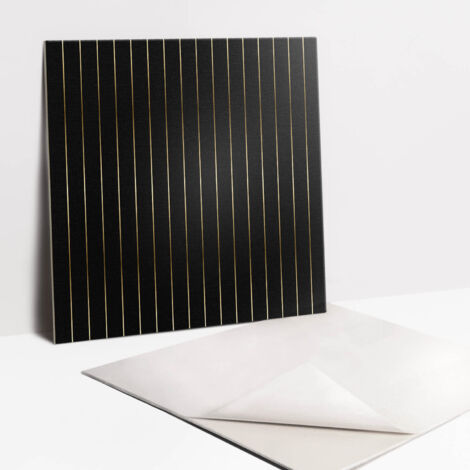 Pannelli da Parete Autoadesivi – Decorativi - Parete Piastrelle – 9 Pezzi Piastrelle – 9x30x30 cm - Linee Dorate Moderne