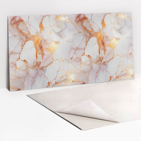 Pannelli da Parete Autoadesivi – Decorativi - Parete Piastrelle - Pannello Murale – 100x50 cm - Marmo Dorato