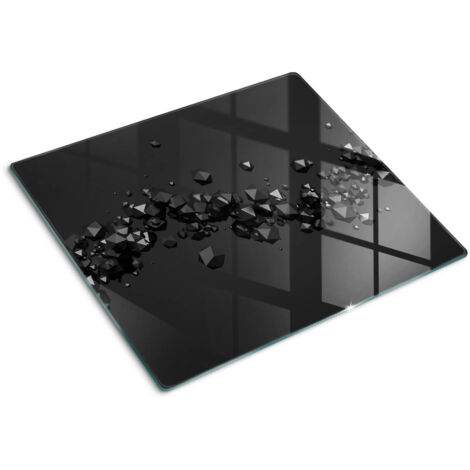 Protezione per piano cottura – Copertura vetro temperato - Tagliere vetro temperato – 60x52 cm - 3D