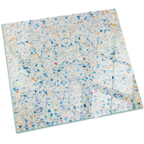 Vetro Temperato Resistente Al Calore Per Camino Protezione del Pavimento dal Calore Resistente a Scintille Motivo strutturale astratto Quadrato 50x50