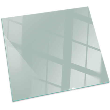 Vetro Temperato Resistente Al Calore Per Camino Protezione del Pavimento dal Calore Resistente a Scintille Colore Verde chiaro Quadrato 60x60 cm