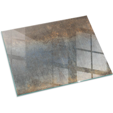 Vetro Temperato Resistente Al Calore Per Camino Protezione del Pavimento dal Calore Resistente a Scintille Motivo strutturale astratto 80x60 cm (1/5)
