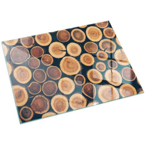 Vetro Decorativo Per Camino E Soggiorno Piastra In ESG Vetro Moderno Per Stufa A Legna Per Camino Motivo in legno 60x40 cm (1/5)